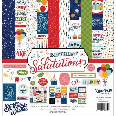 Echo Park Birthday Salutations Designpapier - Collection Kit